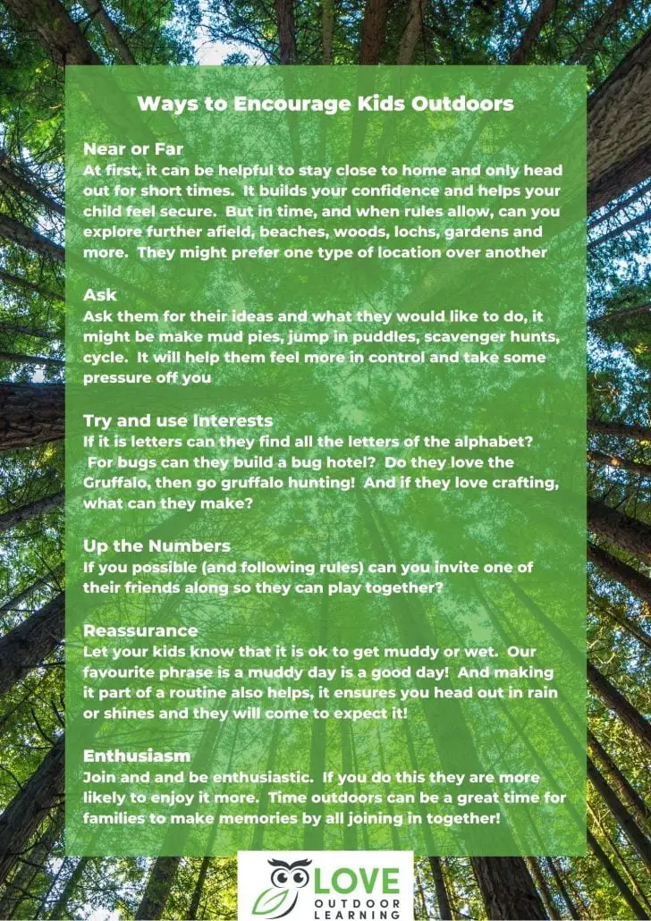 Ways To Encourage Kids Outdoors N A T U R E