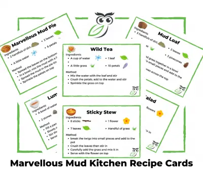 Marvellous Mud Kitchen Recipe Cards