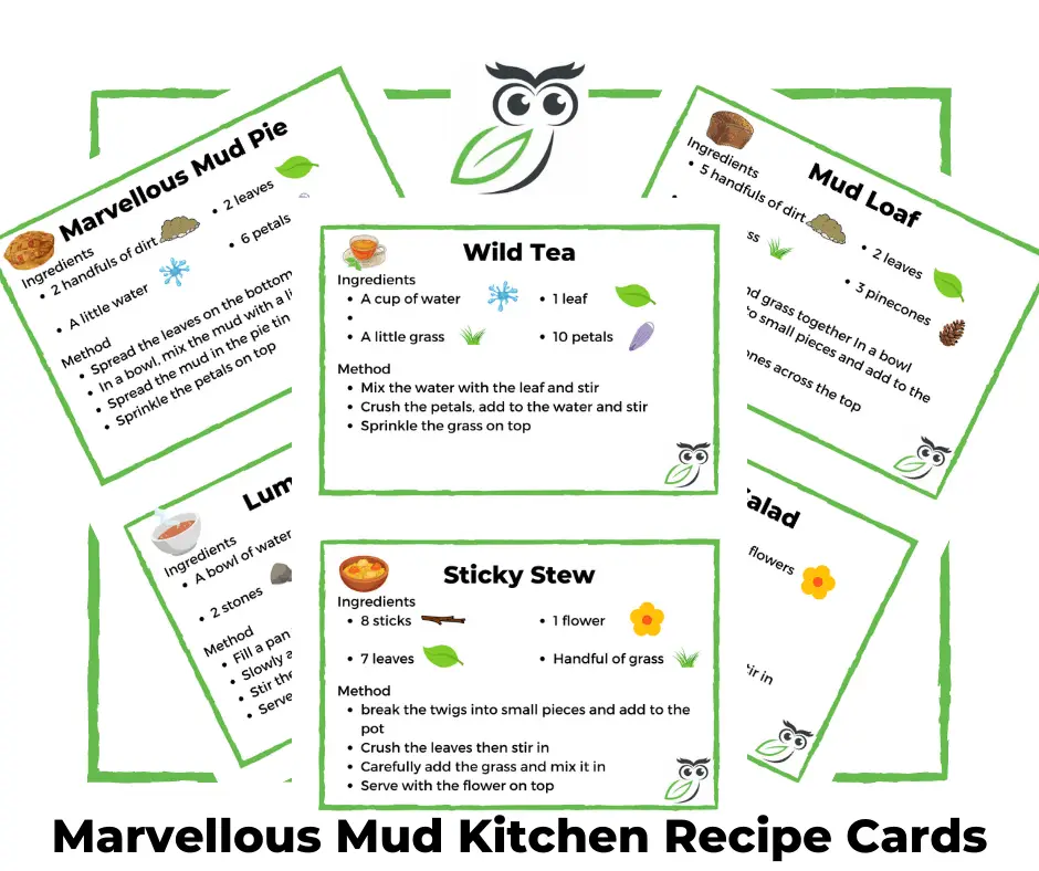 Marvellous Mud Kitchen Recipe Cards